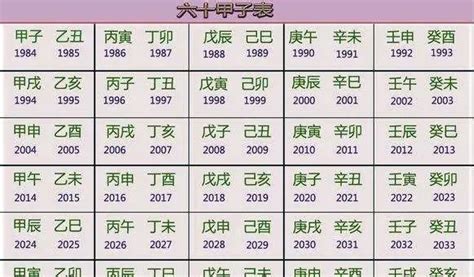 1989 天干地支|天干地支年份表，六十甲子年份查詢天干地支，60甲子干支紀年對。